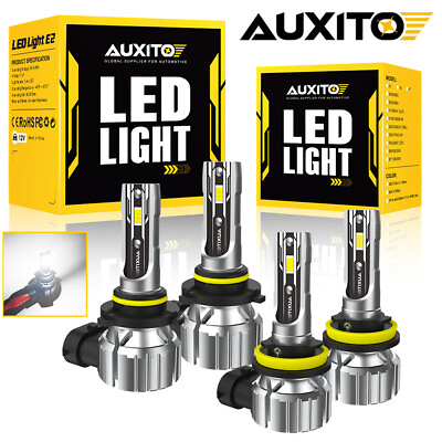 #ad H11 9005 LED Headlight Super Bright Bulbs Kit 6500K White 40000LM High Low Beam $35.99