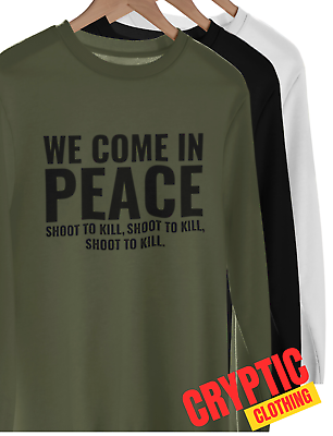 #ad We Come in Peace Shoot to Kill T SHIRT Funny The Firm Star Trekkin 1987 Comedy $25.00