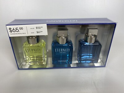 #ad #ad Calvin Klein Eternity 3 Piece Gift Set with 3x 1.0 Oz NEW For Men $60.00