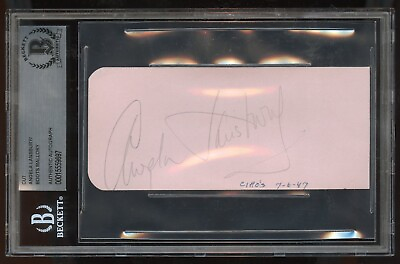 #ad Angela Lansbury d2022 amp; Boots Mallory d1958 signed autograph auto 2x5 cut BAS $175.00