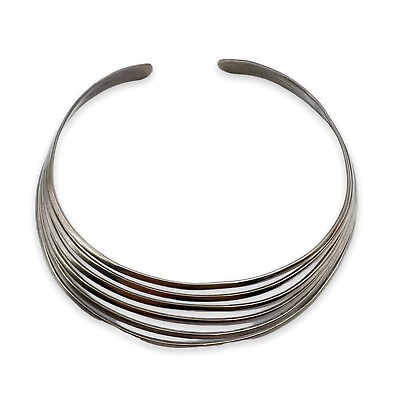 #ad Vintage Silver Tone Collar Choker Necklace￼ $26.58
