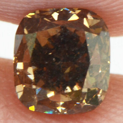 #ad Loose Cushion Shape Diamond Fancy Brown Color 1.03 Carat SI2 Certified Enhanced $875.00