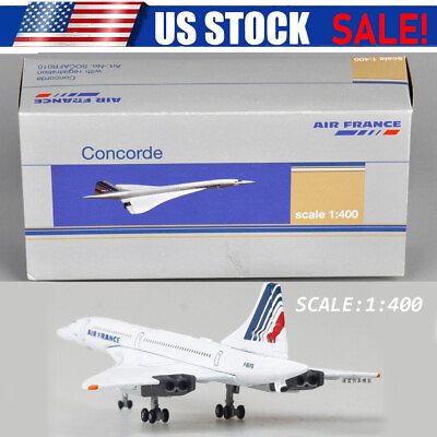 #ad Scale 1:400 Air France Concorde Plane Model Toy Diecast 1976 2003 Collection $16.98