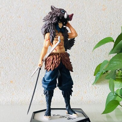 #ad Inosuke Anime Action Figure Statue Collection Demon Slayer Gift Large 12quot; $32.99