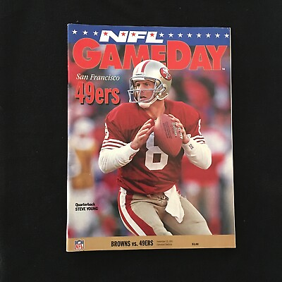 #ad NFL Game Day Program Browns vs 49ers 9 13 1993 Steve Young $11.60