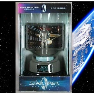 #ad Star Trek Admiral Kirk Limited Edition Pewter Figure Never Opened NIB 1 of 9998 $17.99