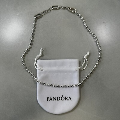 #ad PANDORA Necklace Me Link Metal Bead Link Chain Silver 24cm FREE amp; FAST SHIPPING GBP 29.00
