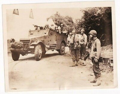 #ad WWII US SOLDIERS amp; ARMORED CARS ORAN STREETS FRENCH MOROCCO 1942 Photo Y 284 $15.99