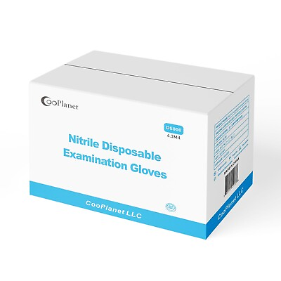 #ad CooPlanet Blue Nitrile Disposable Exam Gloves Latex Free 4.3 Mil Case of 3600 $251.99