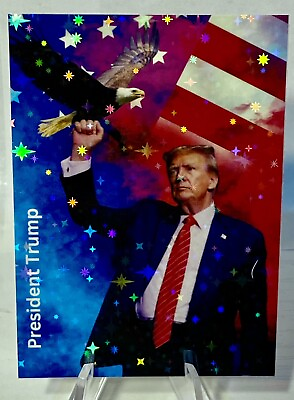 #ad Donald Trump American President Starburst Holo Refractor Card $4.45