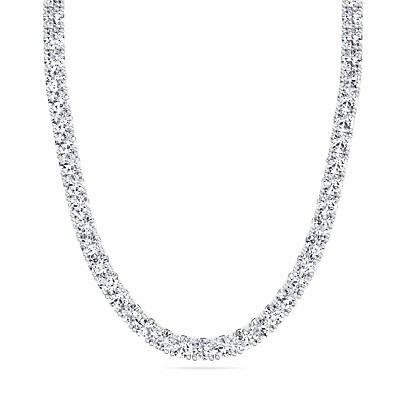 #ad 25ct 4mm Moissanite Tennis Chain Necklace 16quot;18quot;19quot; 14K Gold Over 925 $244.00