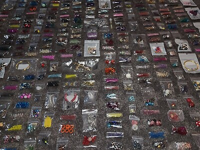 #ad 20 Bags Of Beads Prebagged Job Lot Wholesale Bulk Ready To Sale Mix Large Small $15.00