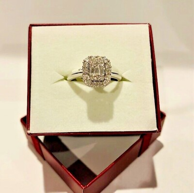 #ad 14k White Gold Diamond Ring $975.00
