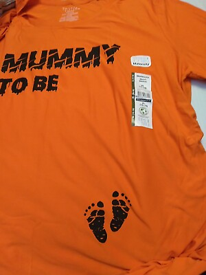 #ad Funny Gift Maternity top Mummy To Be Halloween XL 16 18 Maternity Shirt Short $10.99