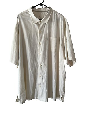 #ad Tommy Bahama Silk Blend White Button Down NWOT shirt 3XL $24.99