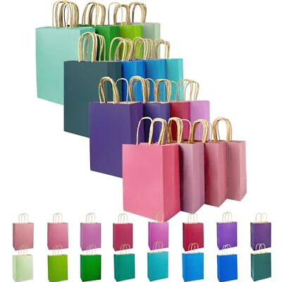 #ad #ad 32 Packs Paper Bags with Handles Bulk 8.26quot;×6quot;×3.15quot; Small Gift Bags 16 Diffe... $26.76