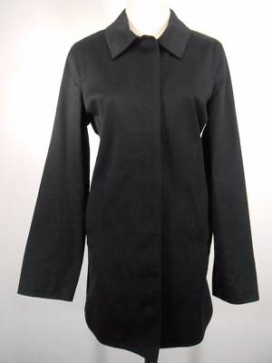 #ad Beautiful Women#x27;s Medium Coach Black Long Sleeve Lined Button Trench coat GUC $120.44