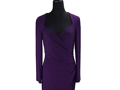 #ad #ad Ralph Lauren Evening Gown Long Dress Ladies Purple Long Sleeve Size 10 $39.99