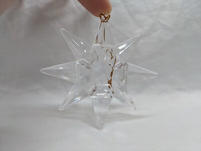 #ad Vintage Christmas Holiday Plastic Crystal Star 8 Point Ornament 3 1 2quot; $11.00