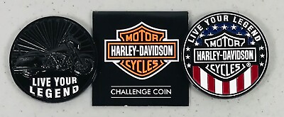 #ad Harley Davidson “LIVE YOUR LEGEND” Embossed Challenge Coin 2013 New $16.95