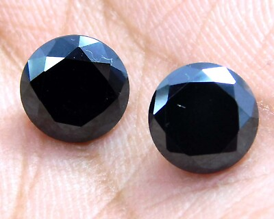 #ad Certified 2.00 ct Loose Black Diamond PAIR Excellent Cut AAA Quality For Ring.07 $323.99