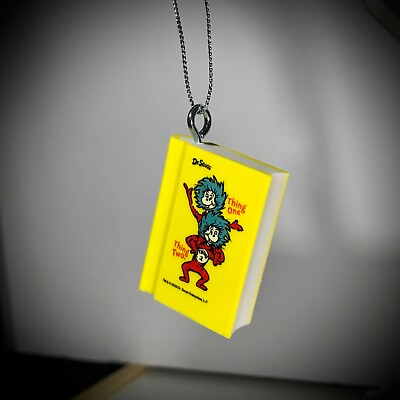 1.5quot; MINI DR SEUSS BOOK ORNAMENT christmas gift THING ONE THING TWO shatterproof $6.79