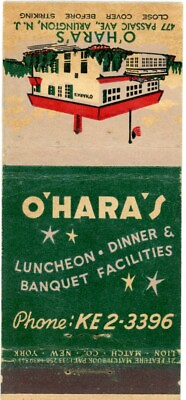 #ad Ohara#x27;s Restaurant Luncheon Dinner amp; Banquet Facilities Vintage Matchbook Cover $8.99
