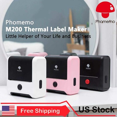 #ad Phomemo M200 Bluetooth Thermal Label Maker Machine Pocket Mini Paper Printer Lot $6.50