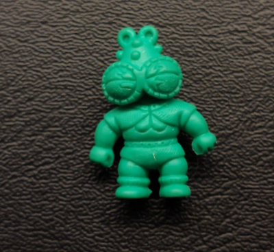 #ad Vintage Japanese Kinnikuman MUSCLE Men Keshi Rubber Mini Figure Green 06 $9.99