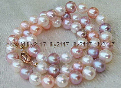 #ad Genuine 7 8mm Natural Multicolor Freshwater Cultured Pearl Necklaces 18#x27;#x27; $10.79