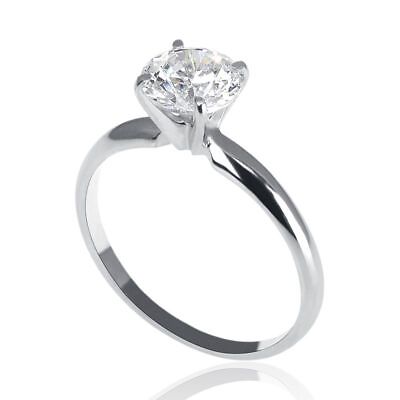 #ad 0.30 CT H SI2 Bridal Round Cut Diamond Engagement Ring 14K White Gold $506.60