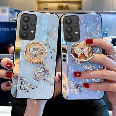 #ad For Samsung Galaxy A32 5G S22 S21Ultra Shockproof Mirror Glitter Ring Case Cover $8.95