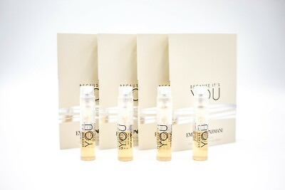 #ad Because It#x27;s You by Giorgio Armani For Women 4 x Eau de Parfum 1.2 ML Vial Spray $12.00
