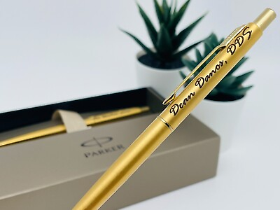 Personalized Parker Ballpoint Pen Stainless Steel Graduation Gift Blue Ink $21.90