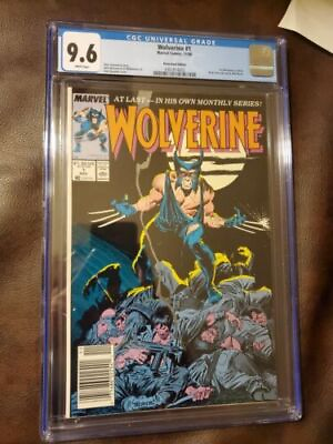 #ad Wolverine 1 CGC 9.6 White Pages Newsstand Variant New Stand Marvel Comics 1988 $251.07