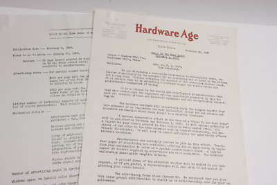 #ad 1927 Lamson Goodnow Hardware Age NYC Publisher Ad Rate Letter Ephemera L45B $9.95