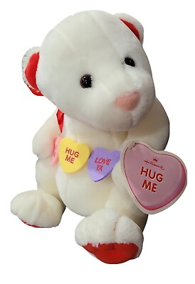 #ad Hallmark Hug Me Valentines Day Plush Teddy Bear 9quot; NWT Surface Washable $11.49
