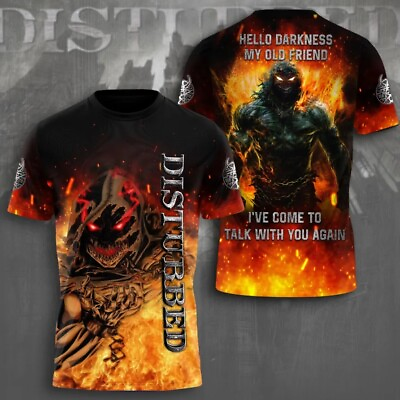 #ad Disturbed Band Shirt Disturbed Band 3D Shirt Short Sleeve Unisex All Over Prin $27.99