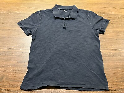 Vince Men’s Black Short Sleeve Polo Shirt Medium $21.99