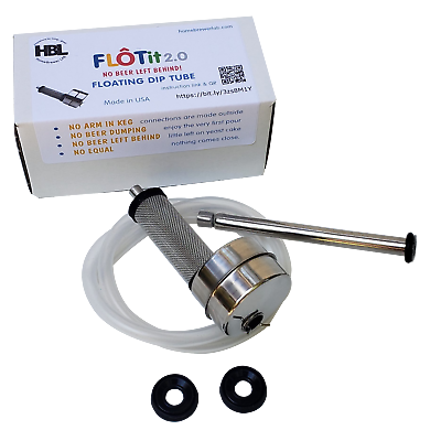 #ad FLOTit 2.0 NO BEER LEFT BEHIND Floating Dip Tube w Double Filter Inlet or DFI $28.99