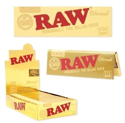 #ad NEW🔥FULL BOX 24PKS RAW ETHEREAL 1 1 4 SIZE ROLLING PAPERS😎PHENOMENALLY THIN $53.50