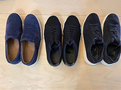 Vince Men Sneakers set of 3 size 8. Black brown and Blue Suede. $80.00