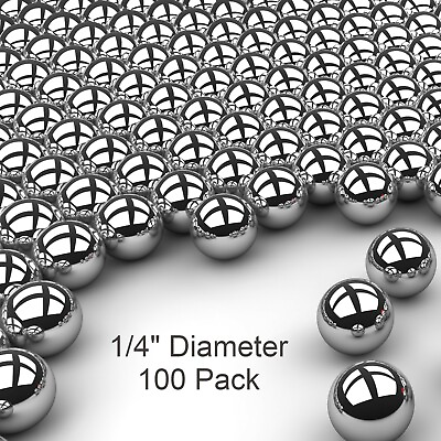 #ad 100 1 4quot; Inch G25 Precision Chromium Chrome Steel Bearing Balls AISI 52100 $8.10