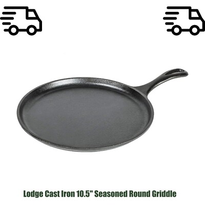 #ad Lodge Cast Iron 10.5quot; Seasoned Round Griddle $19.90