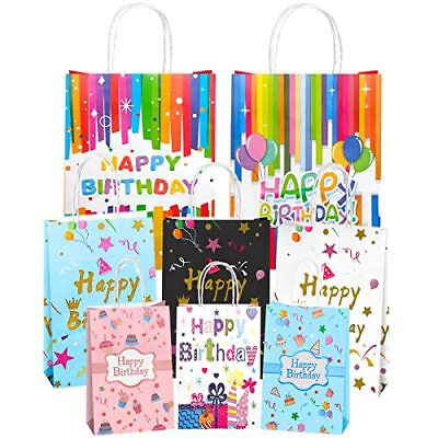 #ad Colodeol Birthday Gift Bag with Handle24 PCS Gift Bags Assorted Sizes Large M... $19.46