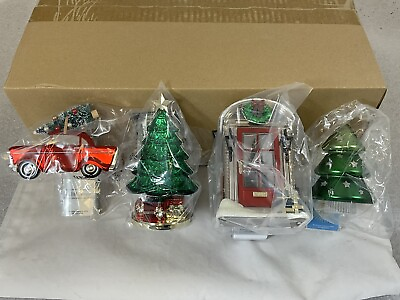 #ad 4 BATH AND BODY WORKS CHRISTMAS WALLFLOWER LIGHTS CAR TREE FRONT DOOR NEW $55.30