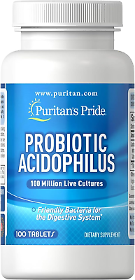 #ad Puritan#x27;s Pride Probiotic Acidophilus Capsules 100 Count $7.42