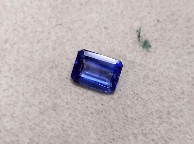 #ad 8x6 mm Emerald cut Natural Tanzanite Ring Flawless Clean Excellent cut Gemstone $369.60
