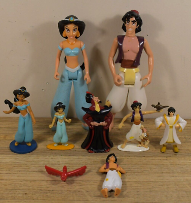 #ad 7quot; Princess Jasmine amp; Aladdin Authentic Disney Action Figures Bonus Toys $21.95