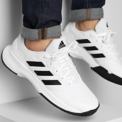 Adidas Game Court 2 Men’s Athletic Sneaker White Trainer Tennis Shoe #991 $59.95